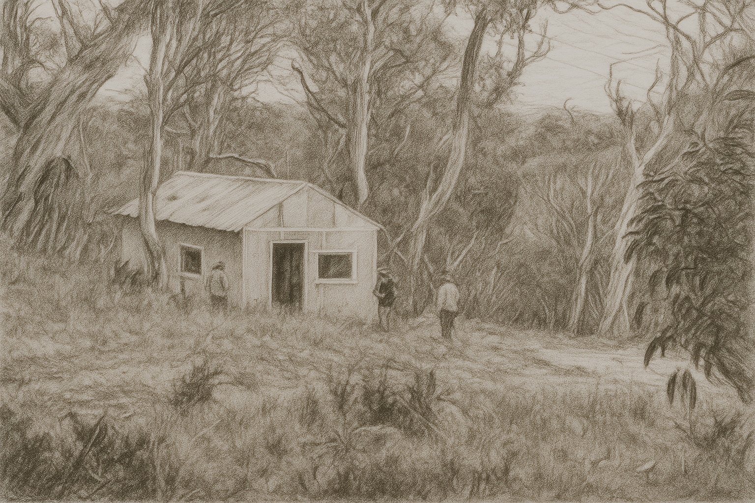 Drawing of CSIRO Research Hut